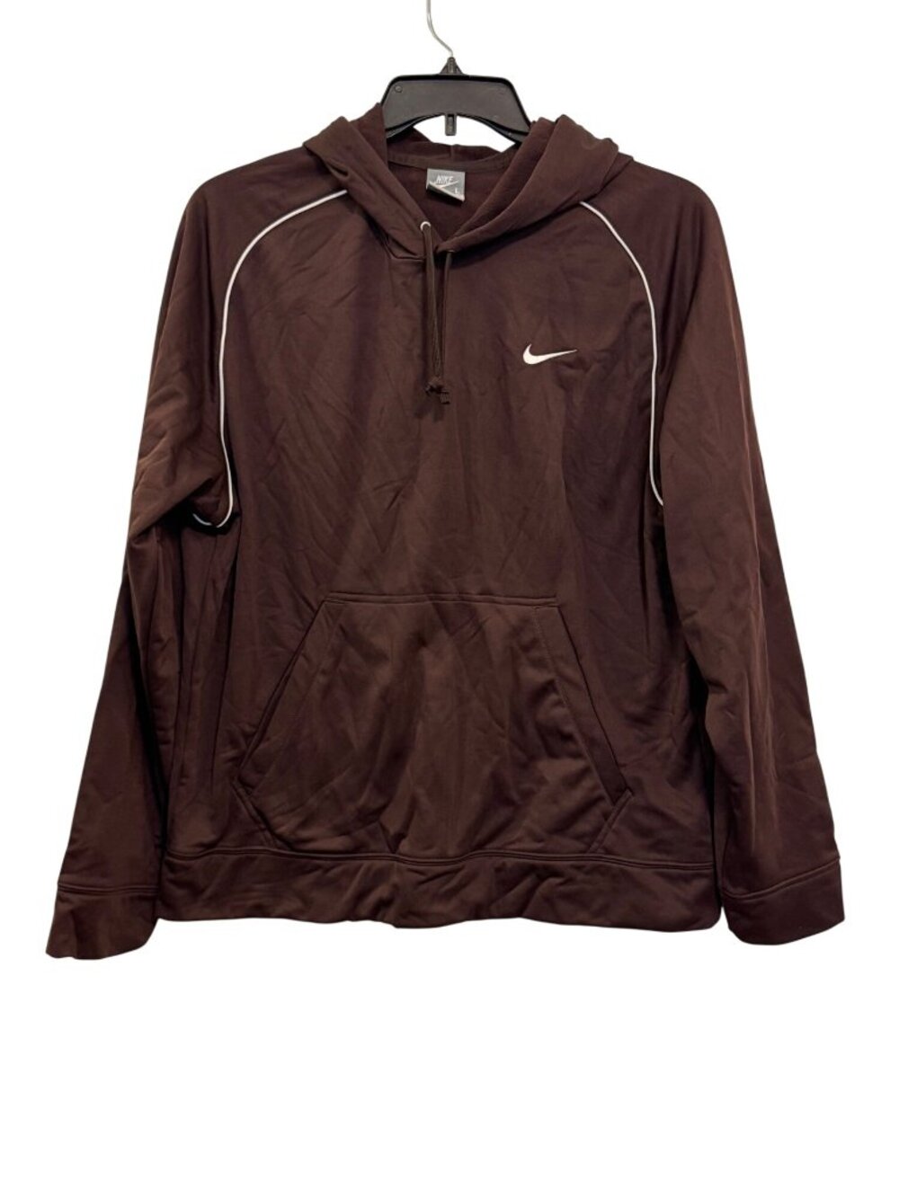 vintage Nike Mens Brown Hoodie Sweatshirt L With